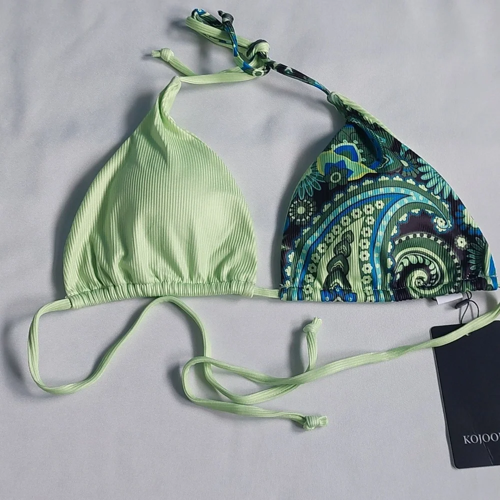 Bikini womens swimsuit two piece Green‎ size XL